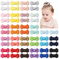 yoyokid mini bows closeup reveals snag-free gentle wear on delicate hair.