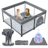 Yozoia Taleco Gear foldable playpen structure for quick setup and roomy play space.