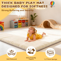 Yozoia thick baby play mat soft plush material gentle on skin