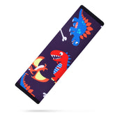 YR seat belt cover with dinosaur pattern cushions kids during car rides