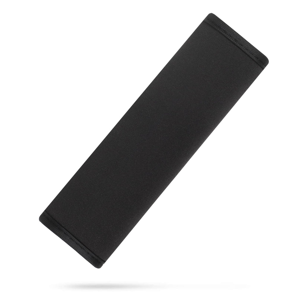 YR seat belt cover for kids in soft neoprene cushions shoulders on long car trips.