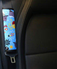 YR seat belt cover adjustable Velcro demonstrates universal fit across car belts.