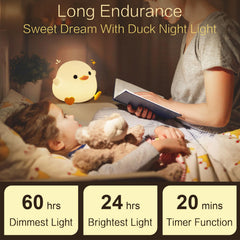 YR YRHH-PET LED squishy duck light with two brightness levels for cozy rooms