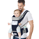 YSSKTC baby carrier hip-seat ergonomic blue supports comfortable baby wearing
