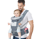 YSSKTC ergonomic-hip-seat carrier worn in front carry for newborn comfort