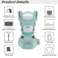YSSKTC baby carrier hip seat focuses on ergonomic support and secure infant positioning.