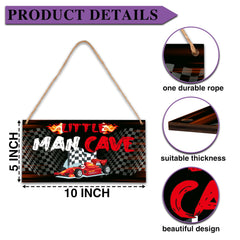 YSTEP Little Man Cave sign hanging rope enables easy wall mounting and versatile display.