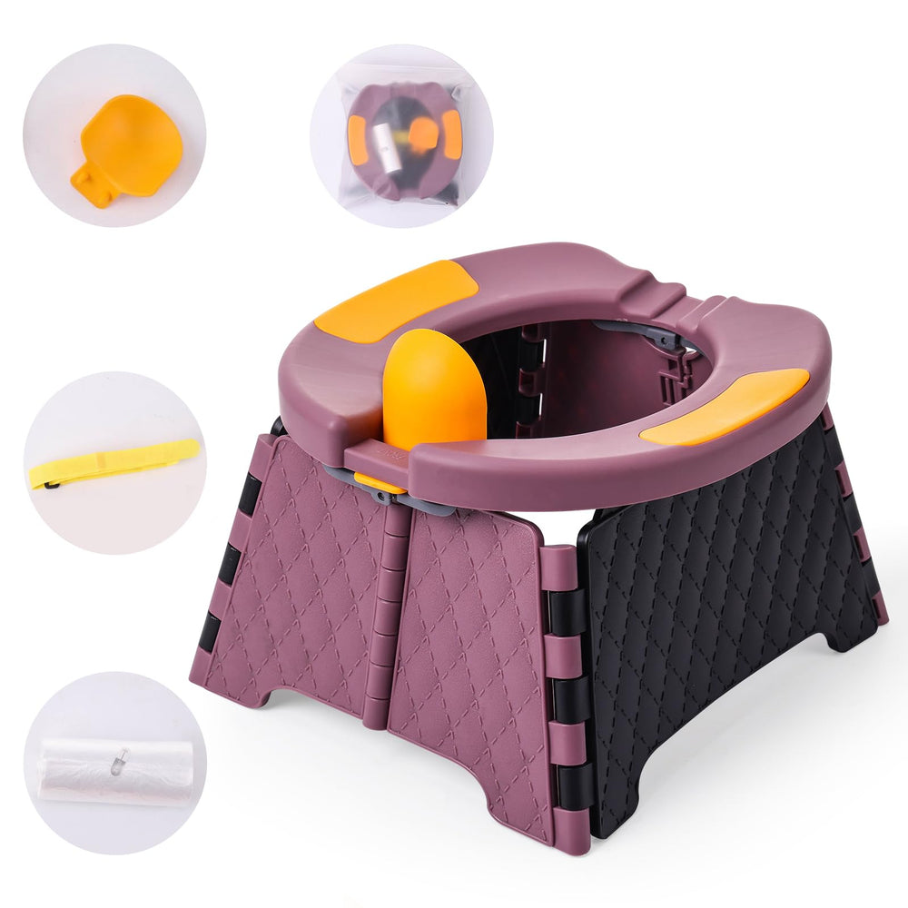 Yszawmx portable potty purple folded for travel and storage
