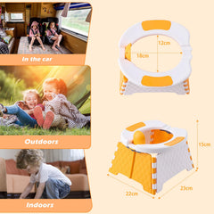 Yszawmx portable potty orange inner-opening focus supports comfortable seating for toddlers