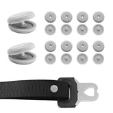 YTFRL seat belt button stop gray front view demonstrates compact universal-fit design