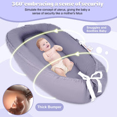 YTUGNE Baby Lounger bumper insert close-up highlighting soft supportive edge