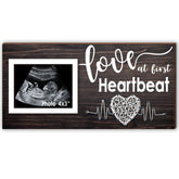 Yudarte sonogram frame with solid wood and heartstrings for timeless nursery memory.