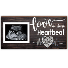 Yudarte sonogram frame with solid wood and heartstrings for timeless nursery memory.