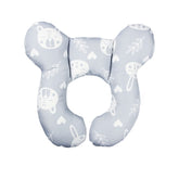 Yufiova bear head support pillow front view for car seats enhances comfort on rides