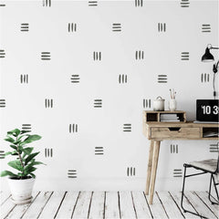 YUHASIDE modern line wall stickers grey pack adds subtle color without paint for living rooms
