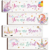 Yulejo unicorn wall decor in different styles adds playful charm and positive vibes.