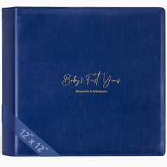 Yulka Crafts keepsake baby memory book cover showing durable faux leather for a timeless gift