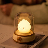 YumeGlint flameless kerosene night light close-up flame for safe cozy ambiance.