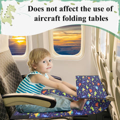 YUMTIM adjustable straps securing the seat extender to tray table armrests.