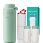 YunBaby 22oz portable breast milk cooler front view for travel-ready feeding.