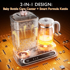 YunBaby drying storage rack keeps bottles organized and dry after washing.