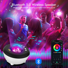 YunLone Bluetooth speaker and lights deliver visual and audio mood.