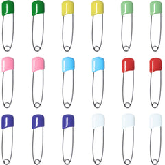 Yuntop diaper pins colorful pack front view highlights bright colors for easy identification
