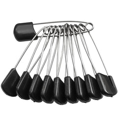 Yuntop diaper pins packaging in black, 50 pieces ready for use.