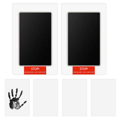 Yuntop inkless handprint kit captures baby's handprint cleanly for lasting memories