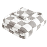 Yurhap checkered baby blanket close-up of soft fabric for gentle skin.