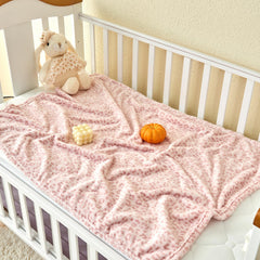 Yurhap leopard print baby blanket folded shows compact travel-friendly size