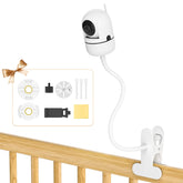 Yususipa universal baby monitor crib mount with 19.4-inch gooseneck offers flexible viewing angles.
