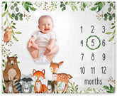 Yuzioey Woodland milestone blanket forest design, ideal photo backdrop