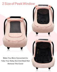 YVMVDV pink elastic-fit cover hugs the seat for secure use.