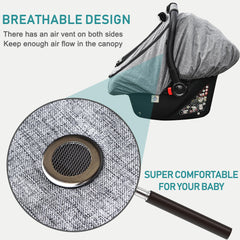 YVMVDV windproof design with ventilation mesh for breathable baby comfort