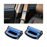 Ywdiml seatbelt adjuster blue 2-pack front view improves comfort on long trips.
