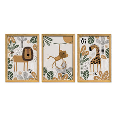 YWJKWLGS lion print from safari wall art set, sparks imaginative play