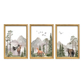 YWJKWLGS Wild Woodland Deer Poster inspires imaginative play in children's rooms.