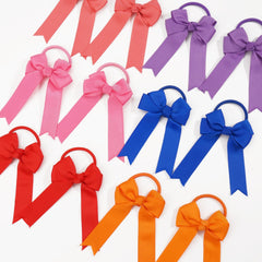 Yxiang bow-pattern hair ties add a charming, kid-friendly school look.