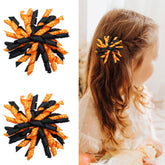 Yxiang orange korker hair bow clip bright color for easy toddler styling