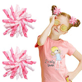 The Yxiang pink korker bows 3in curly bow clip adds cute, secure styling for girls.