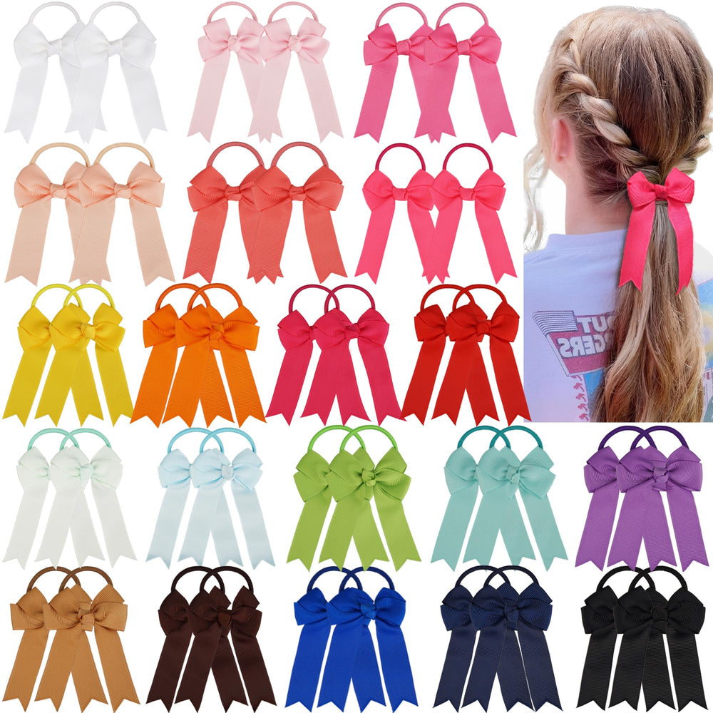 Yxiang pony-tail bow hair ties secure a gentle, comfortable hold.