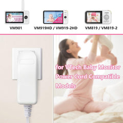 YXQZH VTech baby monitor charger side view highlights compact design for easy placement