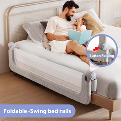 YYAMEA bed rail with u-shaped base boosts stability and reduces sliding.