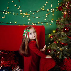 YYKITCHEN Christmas ribbon hair bow size-variety display ideal for coordinating looks