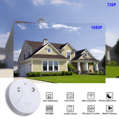 YZBBING security camera smoke detector WiFi setup enables remote access from anywhere.