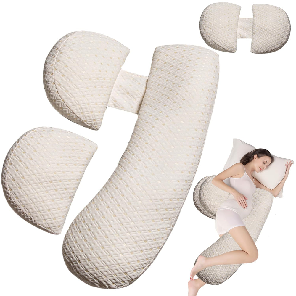YZCCtixi pregnancy pillow provides full-body back and hips support for sleep