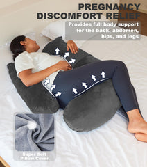 yzcctixi pregnancy pillow spiral hollow cotton filling maintains stable lift.
