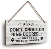 YZEXEZY Do Not Knock Sign at front door for quieter mornings.