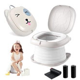 YZNlife travel potty folded grey compact for backpack travel